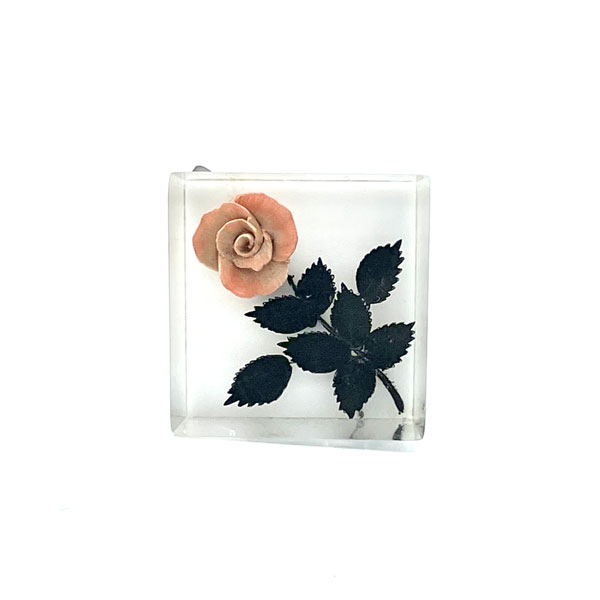 Plastic Flower Brooch