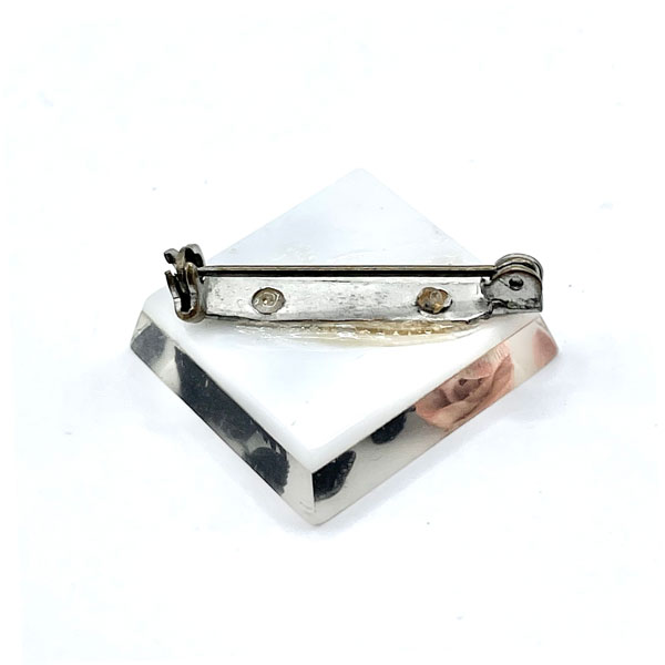 Plastic Flower Brooch
