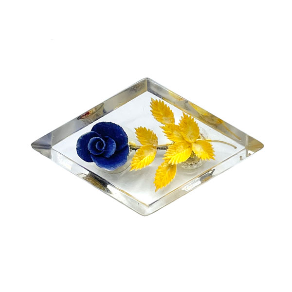 Reverse Carved Flower Brooch