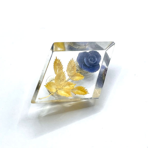 Plastic Flower Brooch