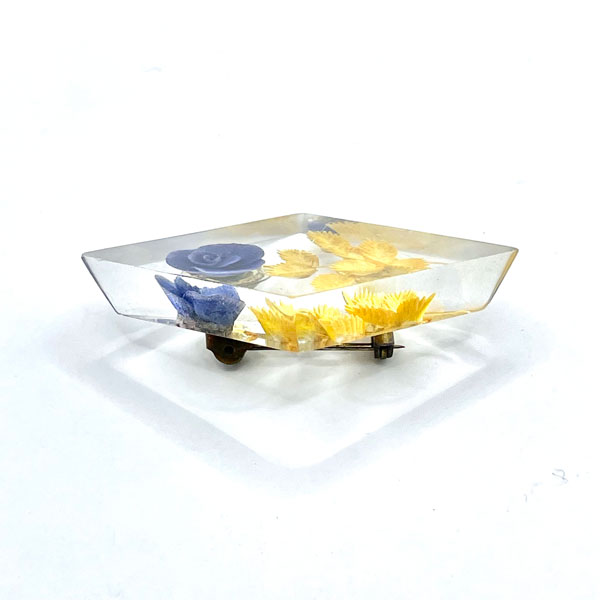 Plastic Flower Brooch