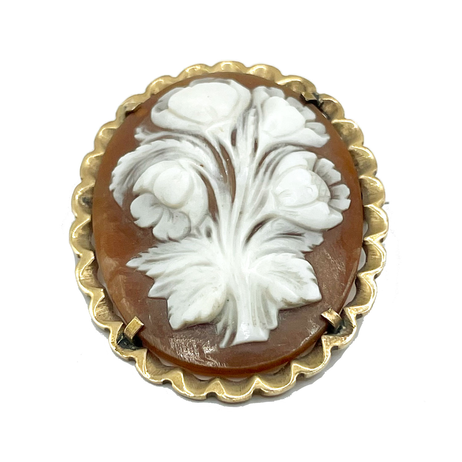 vintage cameo brooch