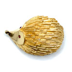 Sarah Coventry hedgehog brooch