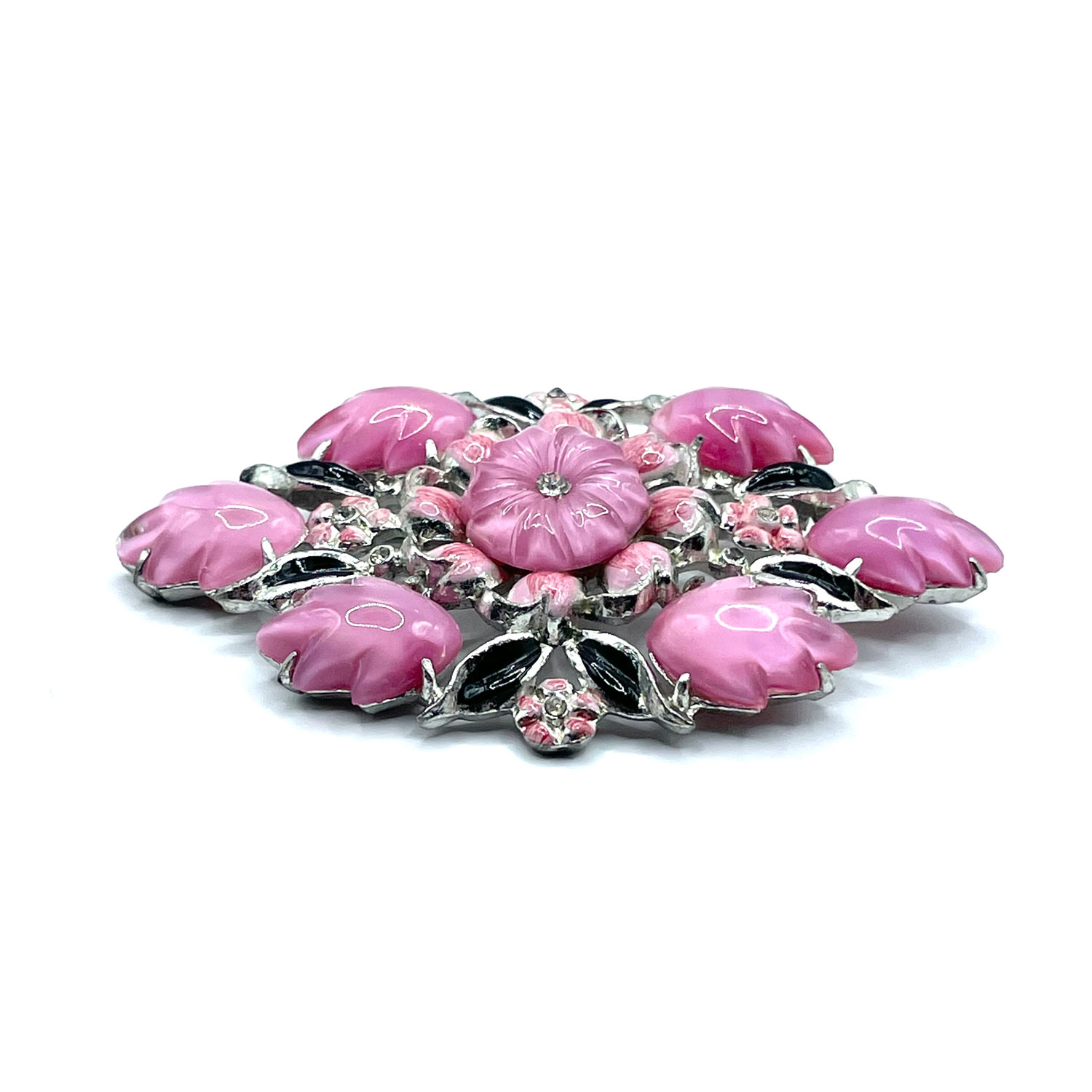 1940s Coro flower brooch