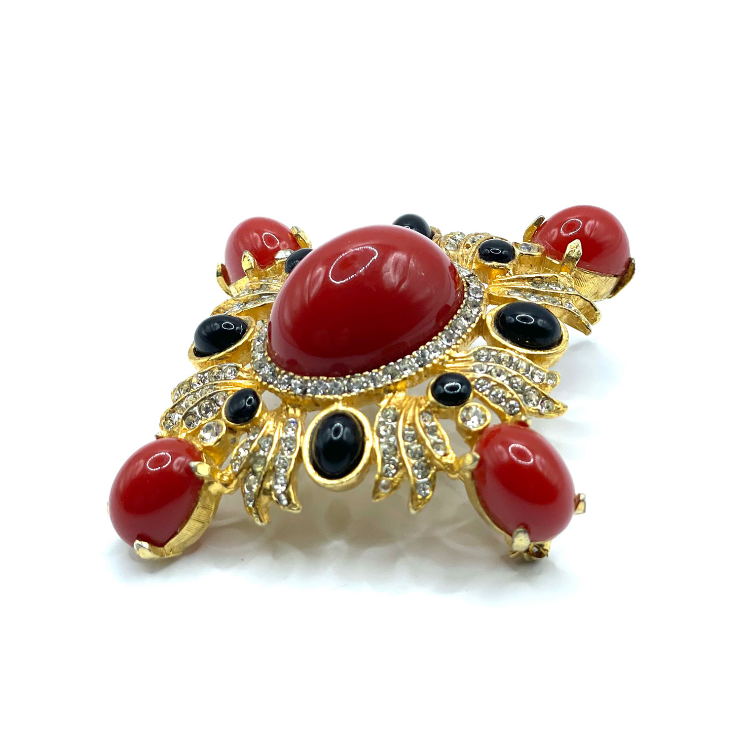Pauline Rader rhinestone brooch