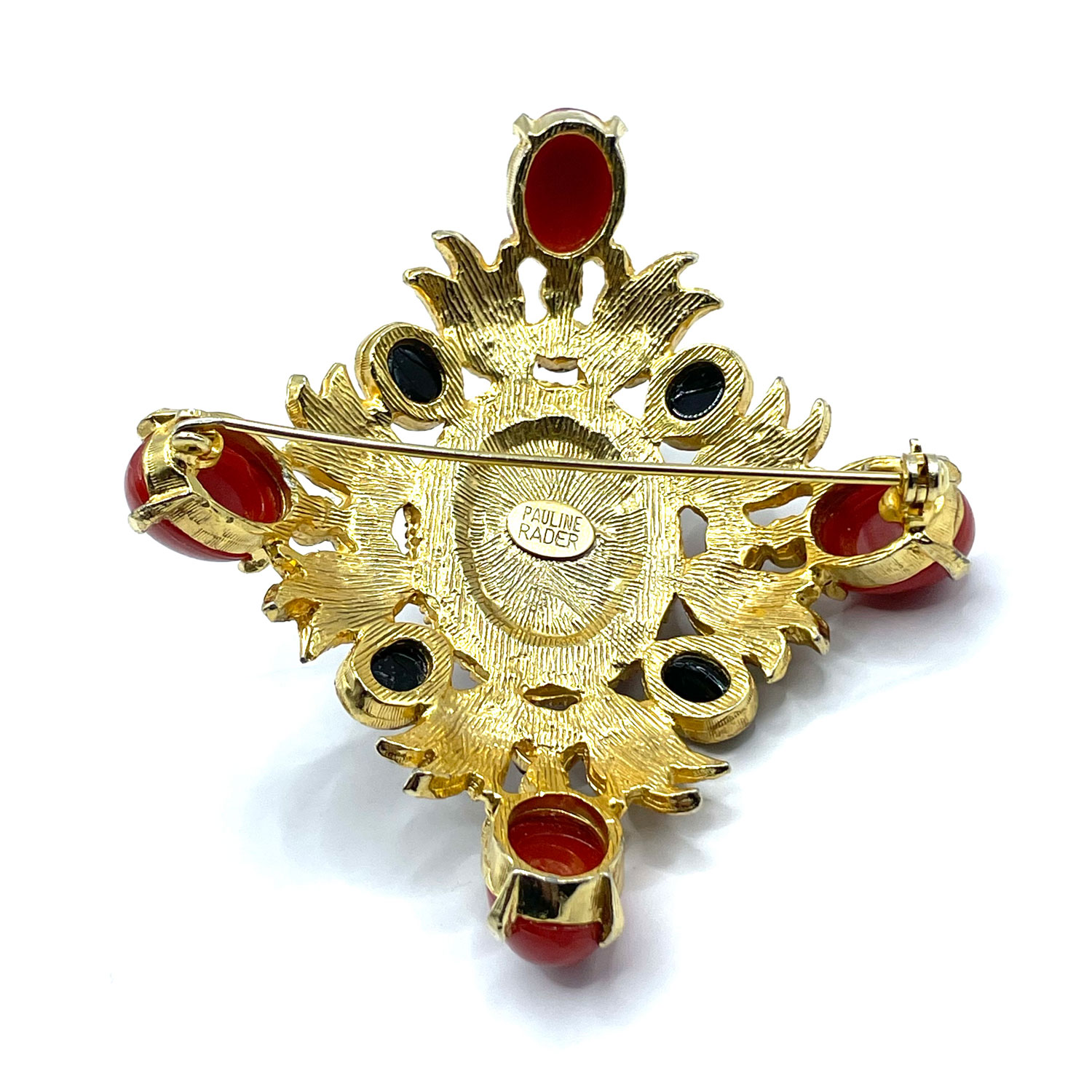 Pauline Rader rhinestone brooch