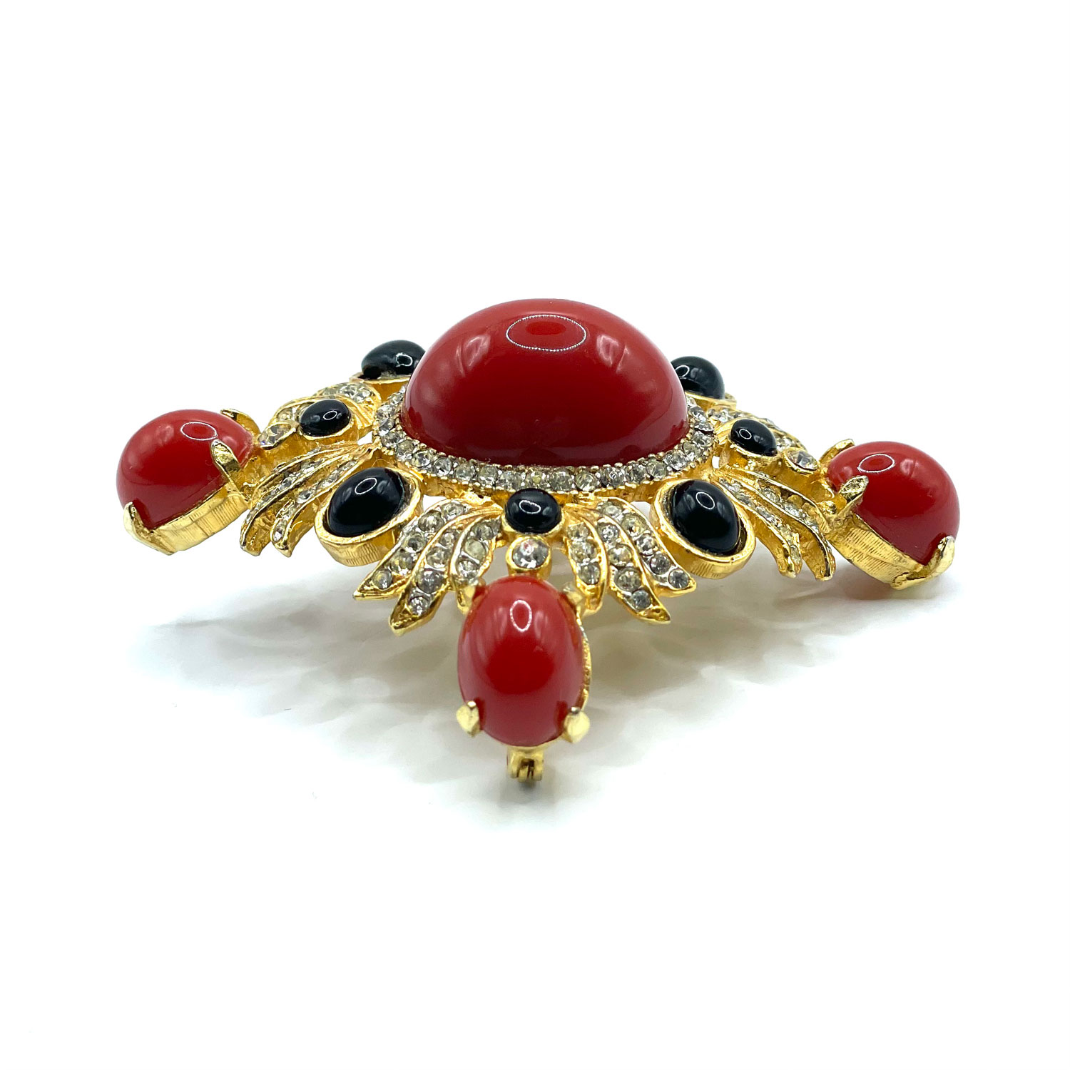 Pauline Rader rhinestone brooch