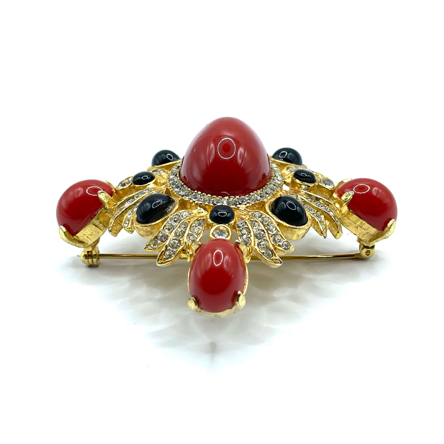 Pauline Rader rhinestone brooch