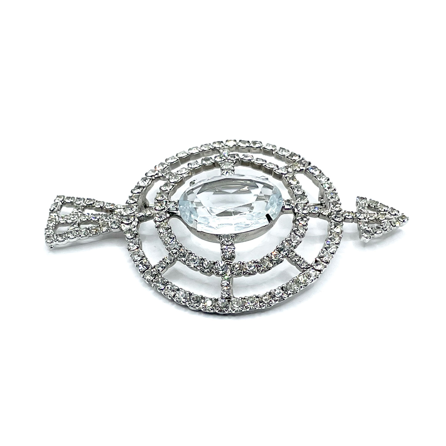 Rhinestone arrow brooch