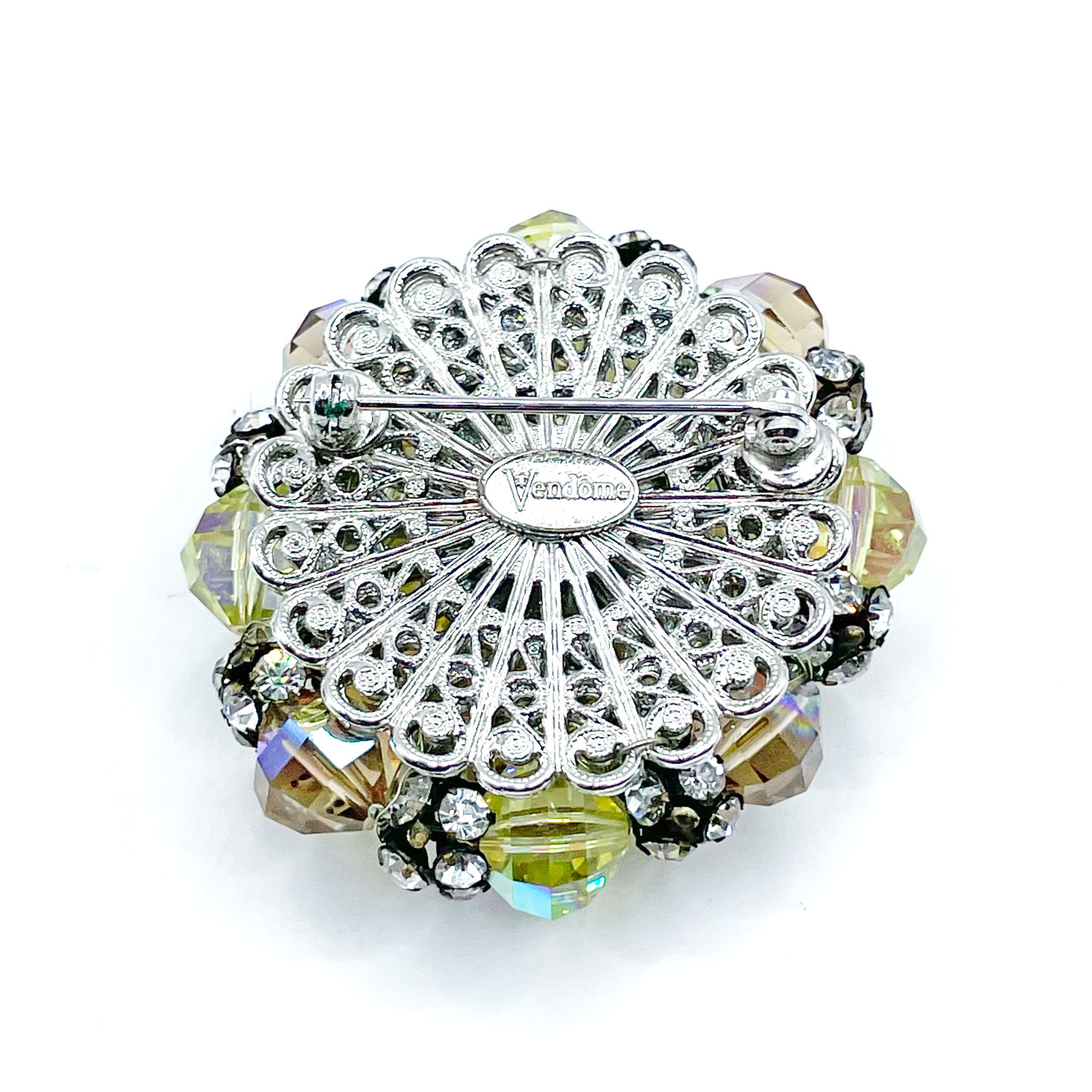 Vintage Aurora Borealis Crystal Vendome Brooch