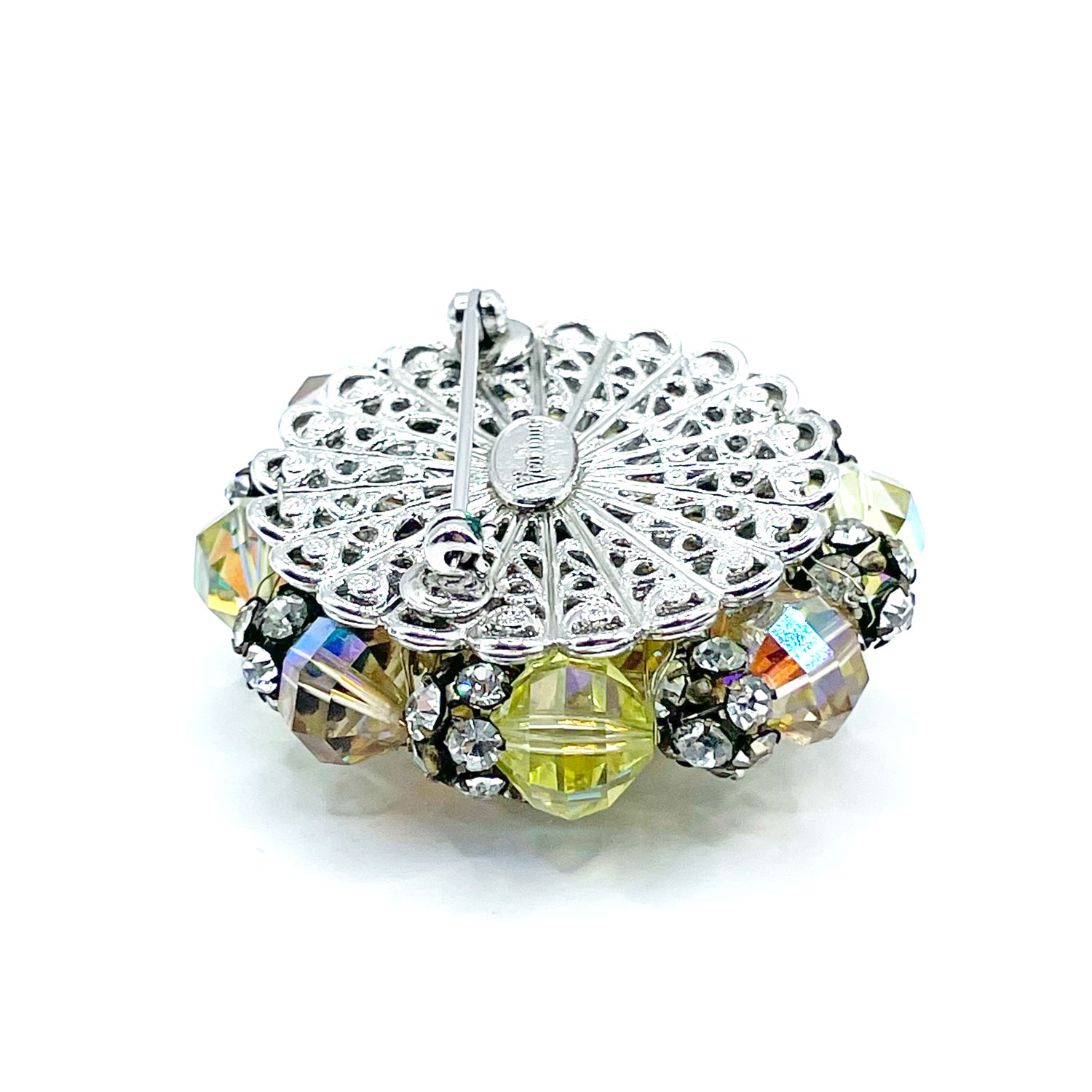 Vintage Aurora Borealis Crystal Vendome Brooch