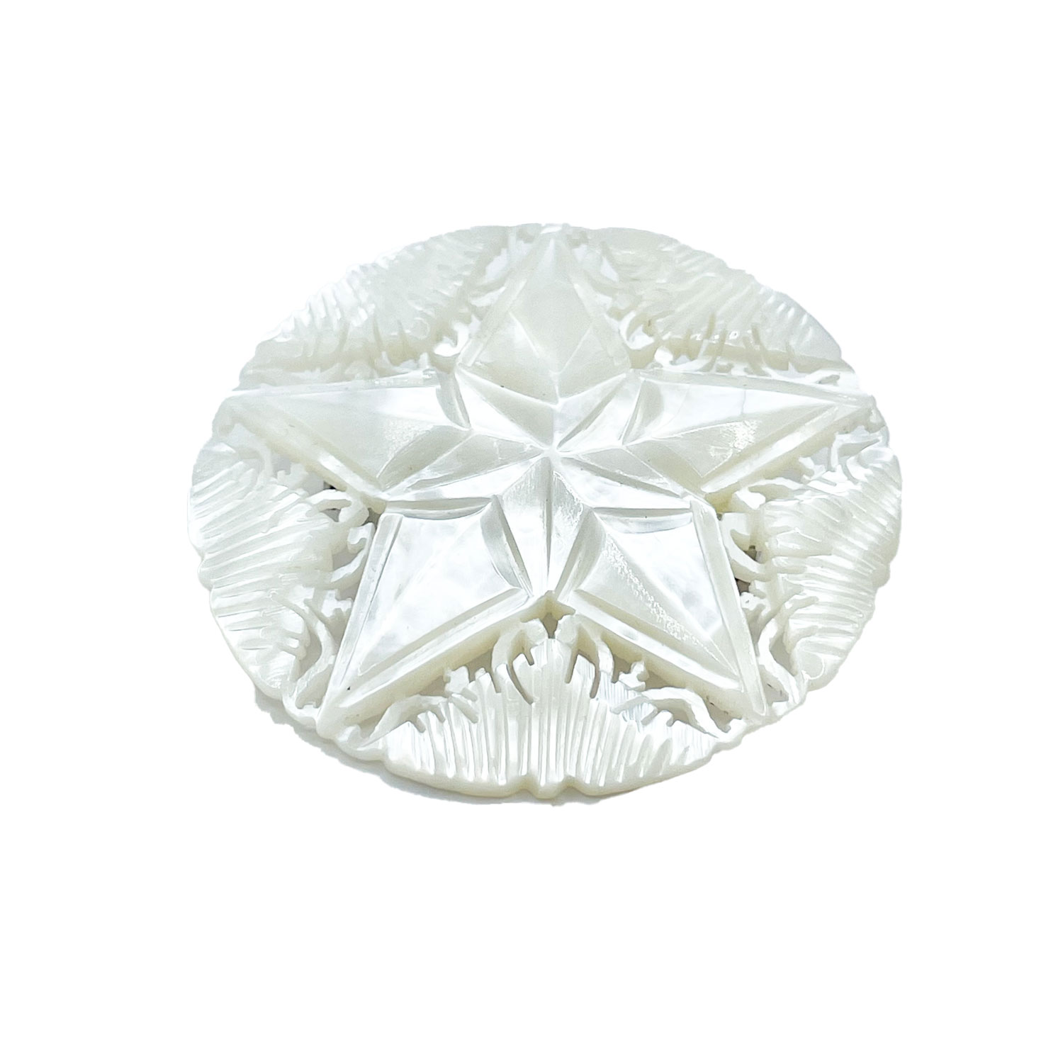 Bethlehem star mother of pearl brooch