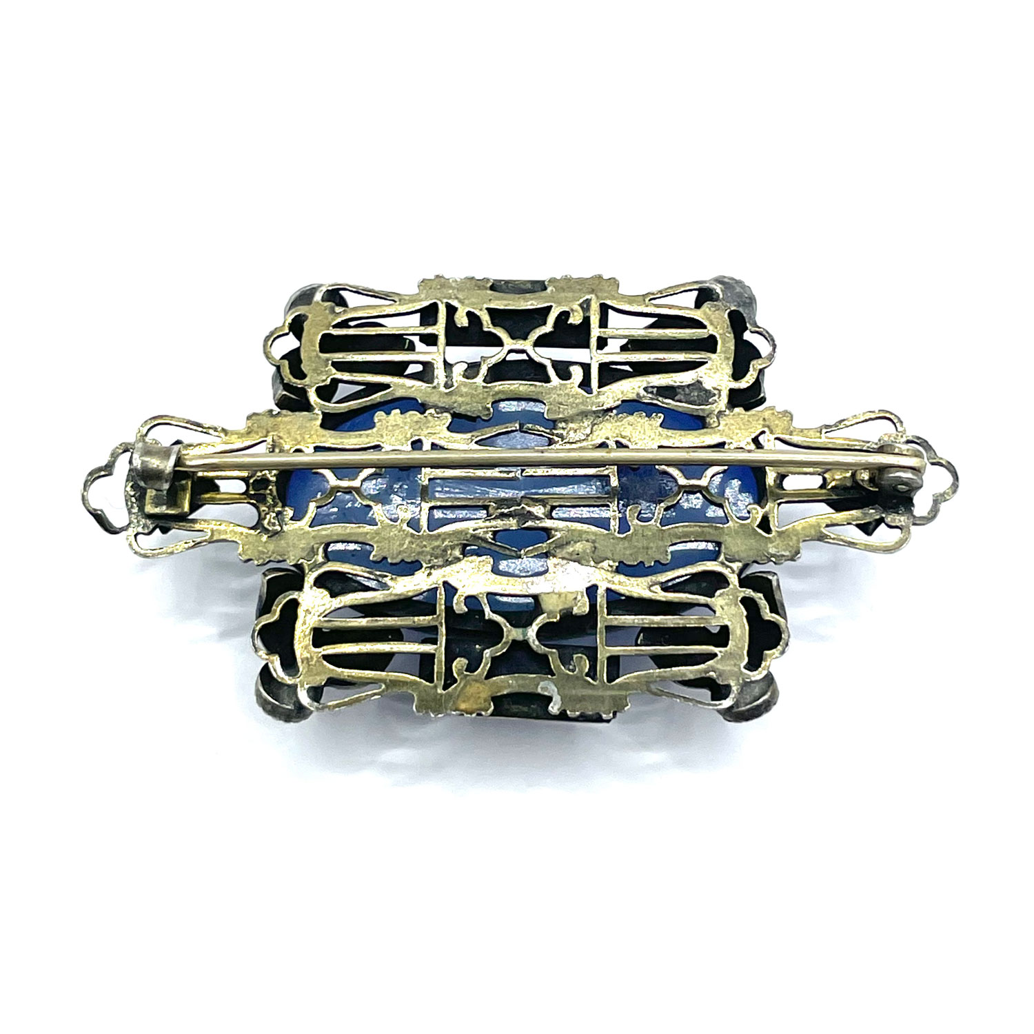 Antique enameled brooch