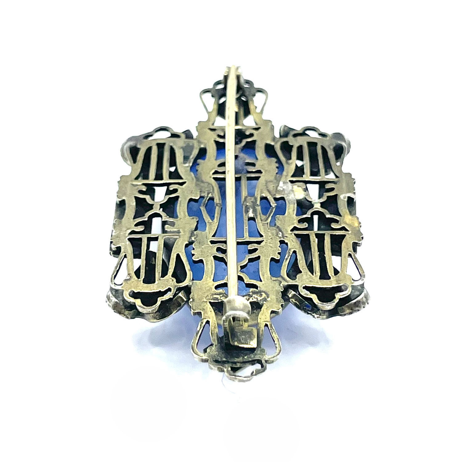 Antique enameled brooch