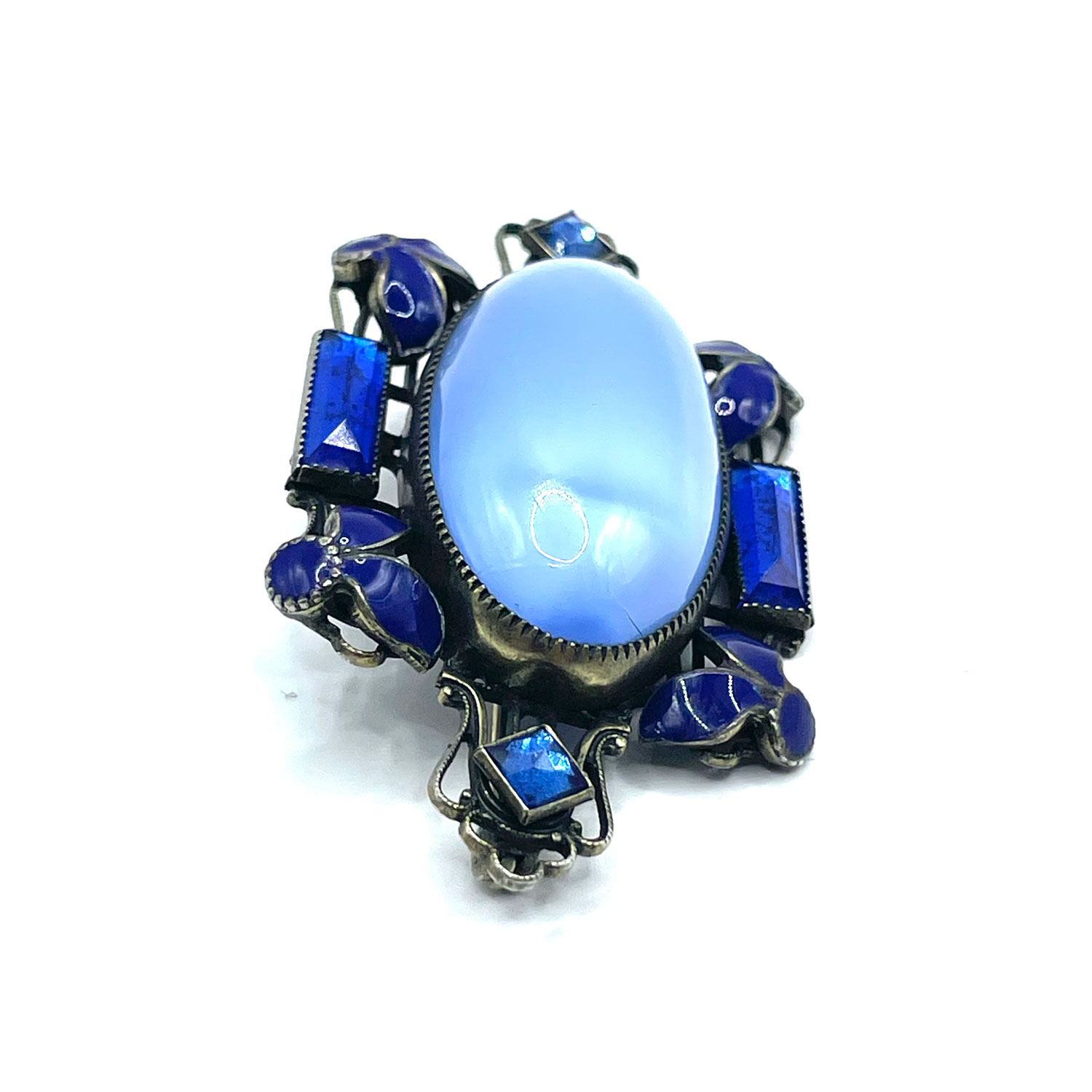 Antique enameled brooch