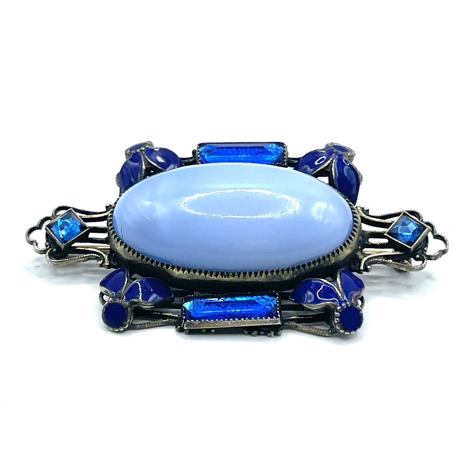 Antique enameled brooch