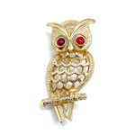 Avon owl brooch