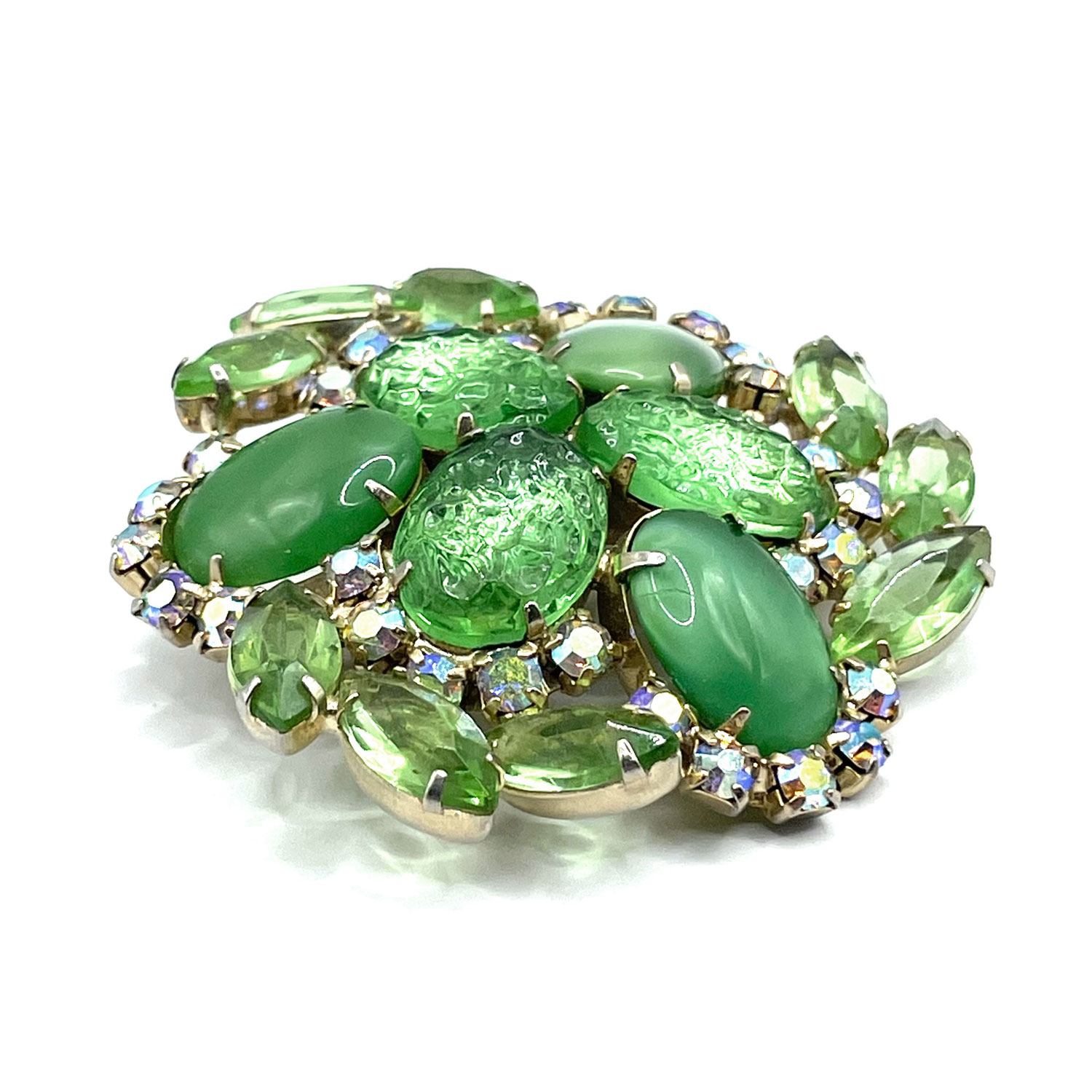 1960s Juliana rhinestone flower brooch