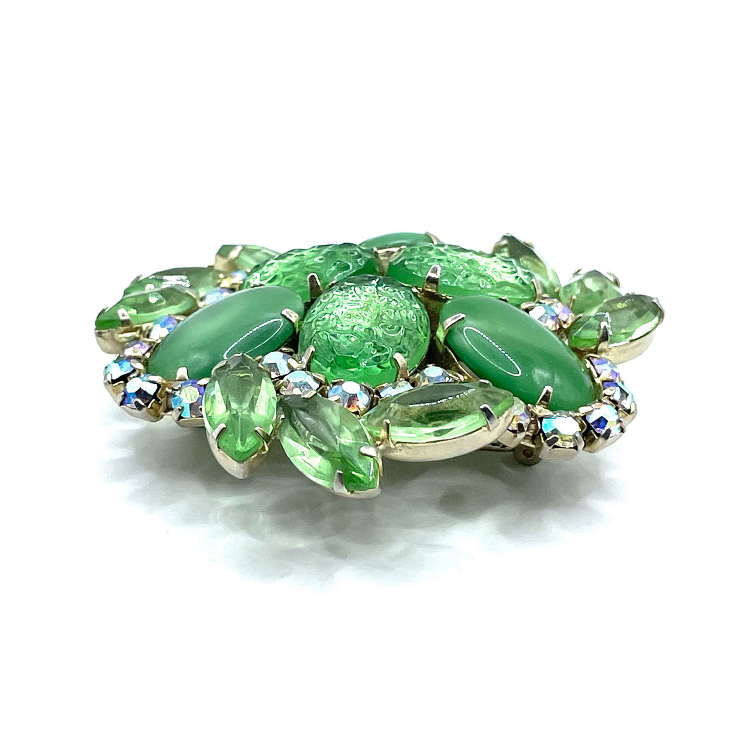 1960s Juliana rhinestone flower brooch
