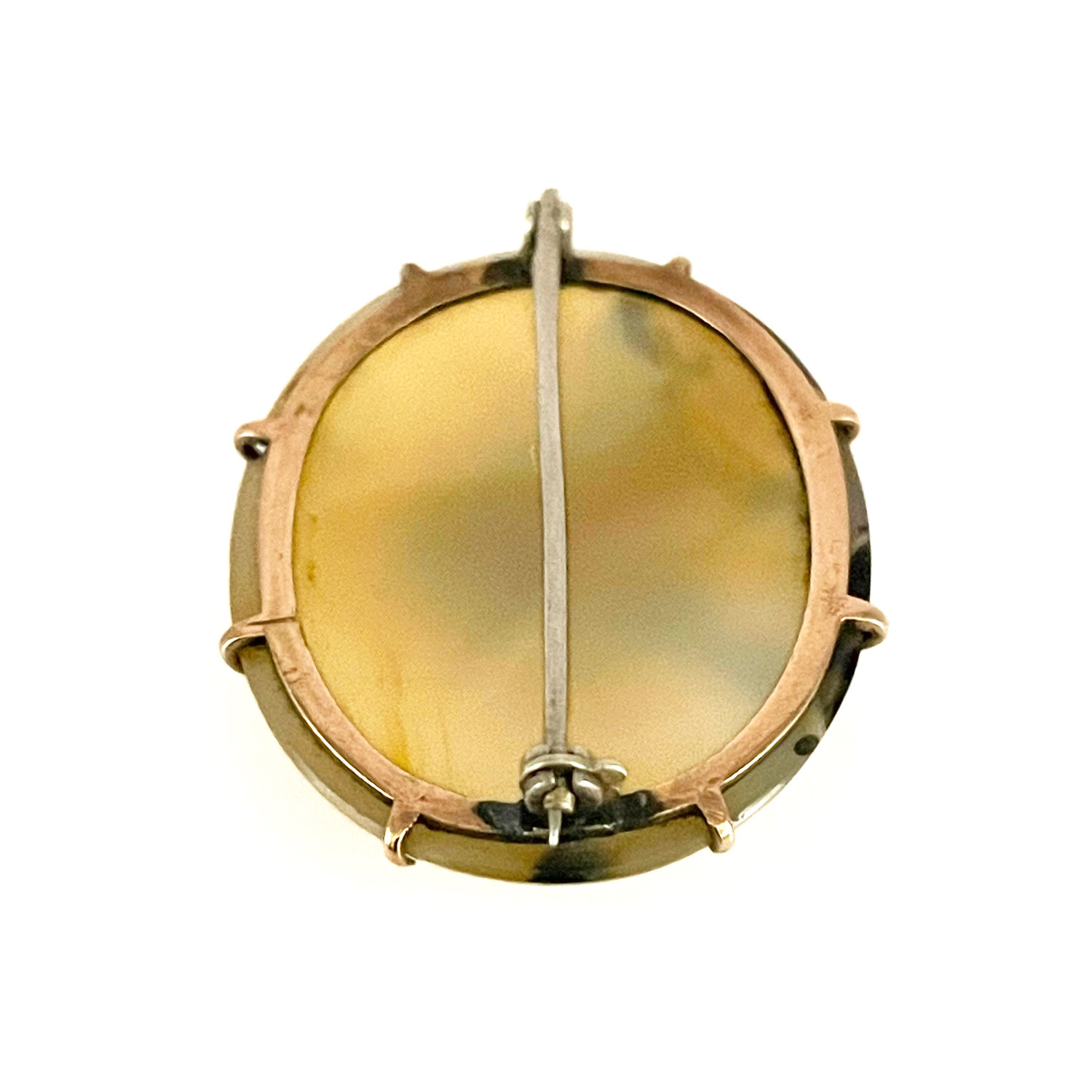 Dendrite agate brooch