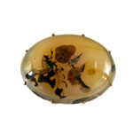 Dendrite agate brooch