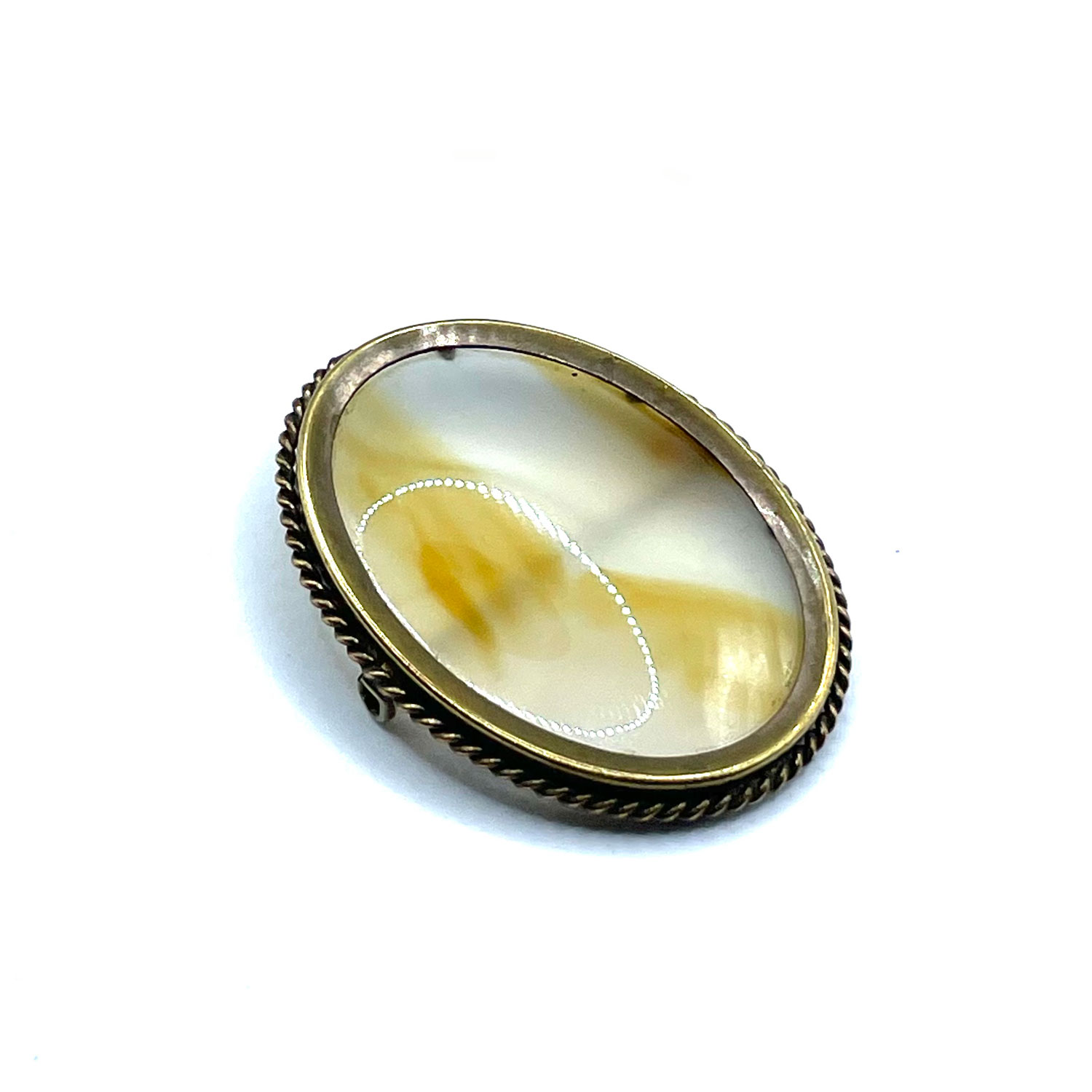 Antique agate brooch