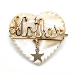 Mother of pearl heart pin