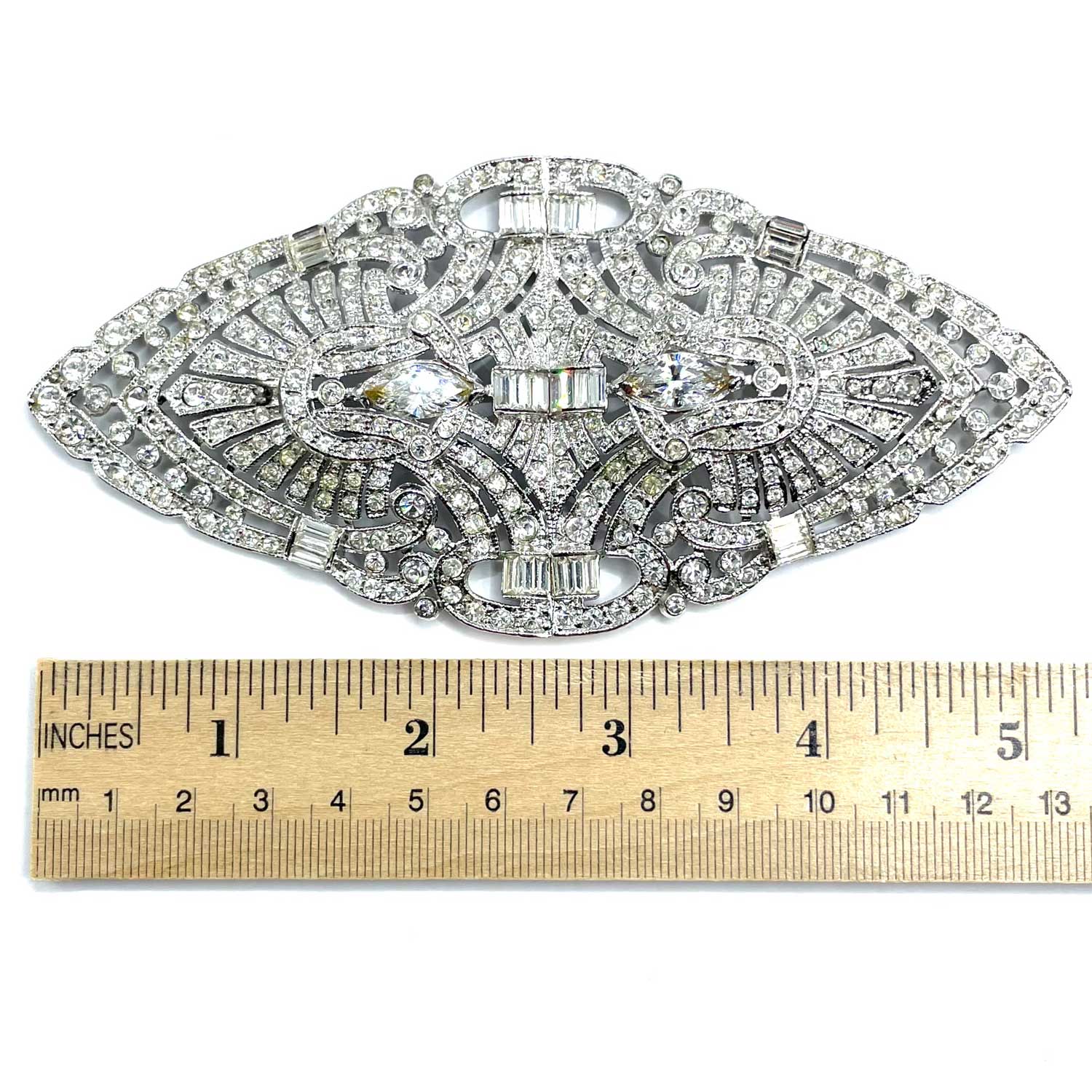 1930s Art Deco rhinestone brooch