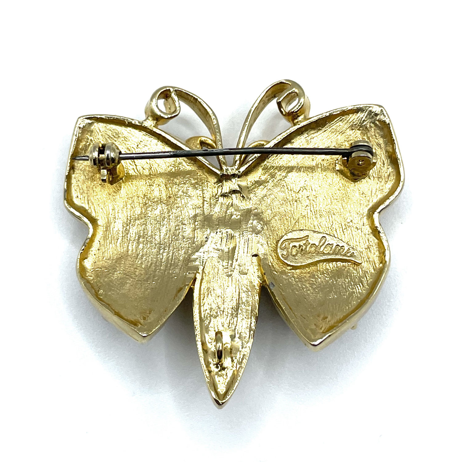 Rhinestone butterfly brooch