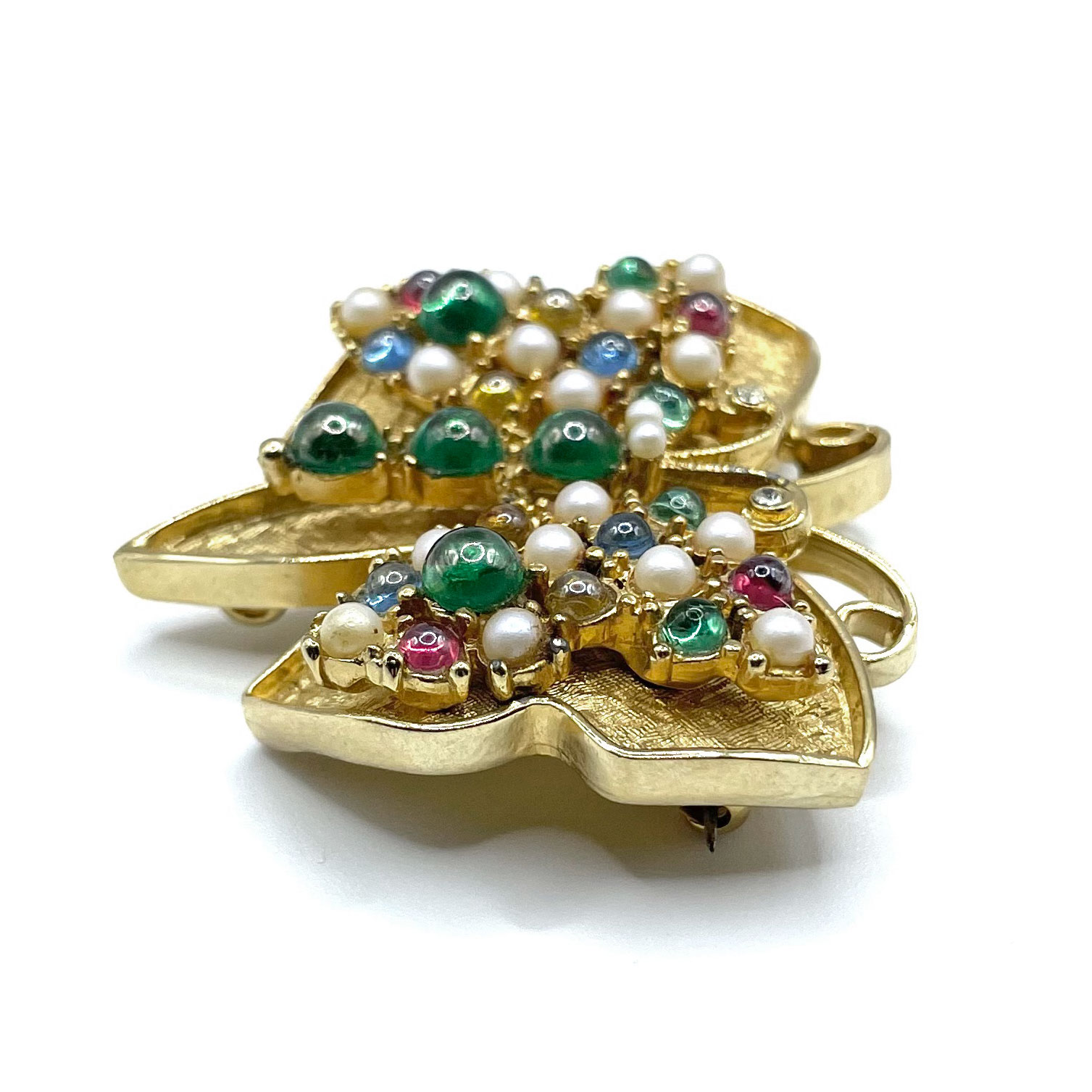 Rhinestone butterfly brooch