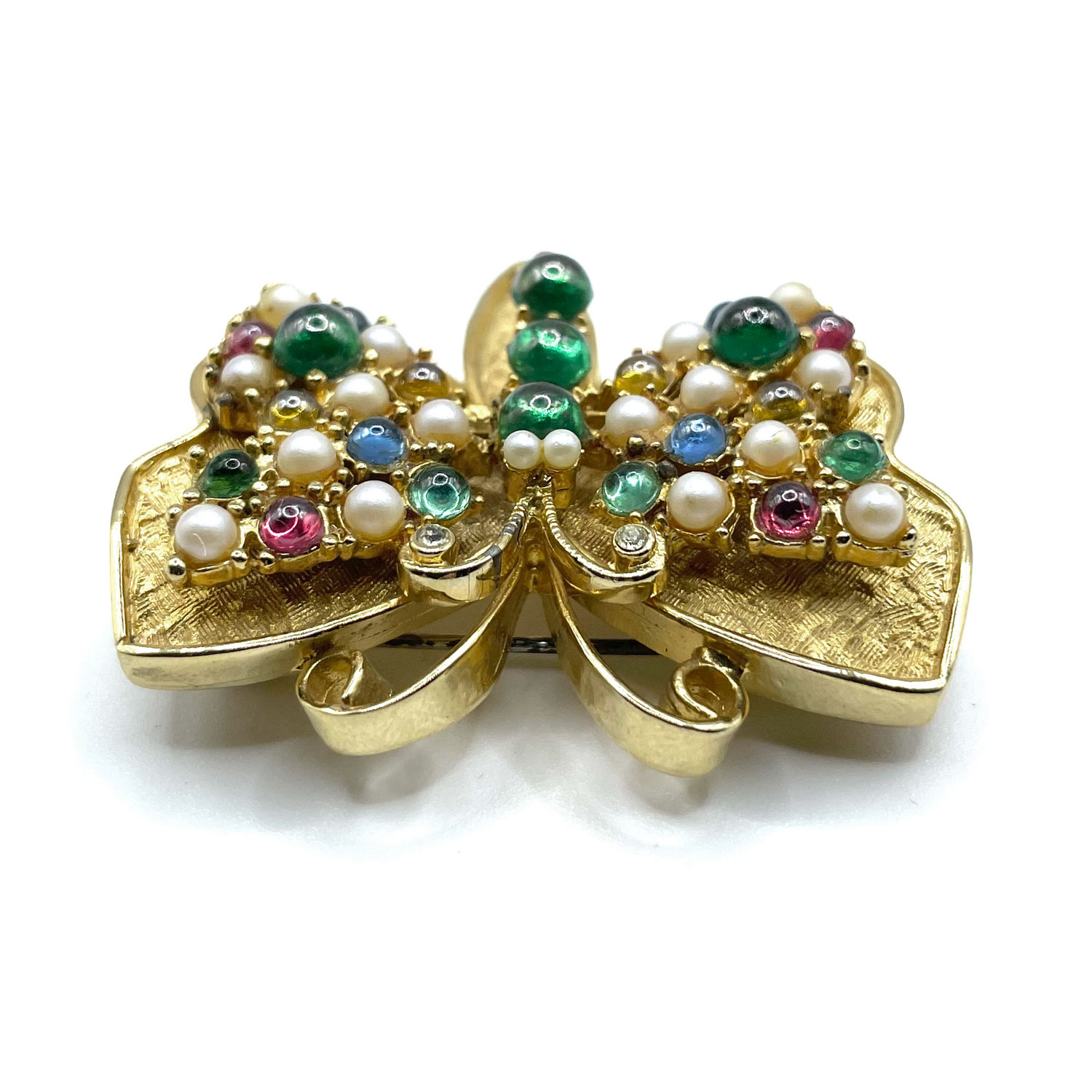 Rhinestone butterfly brooch