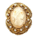 Florenza cameo brooch pendant
