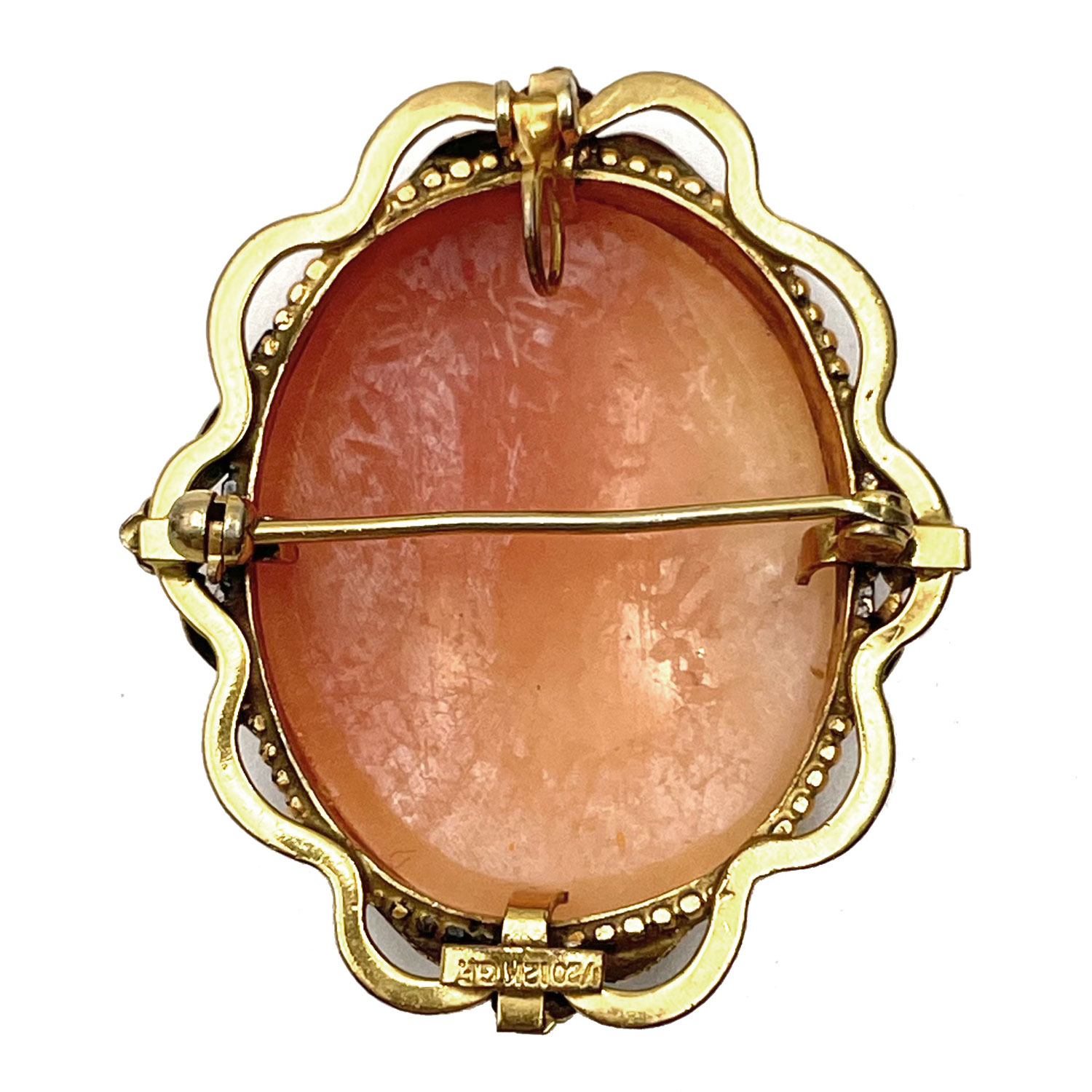 Genuine Shell Cameo Brooch Pendant