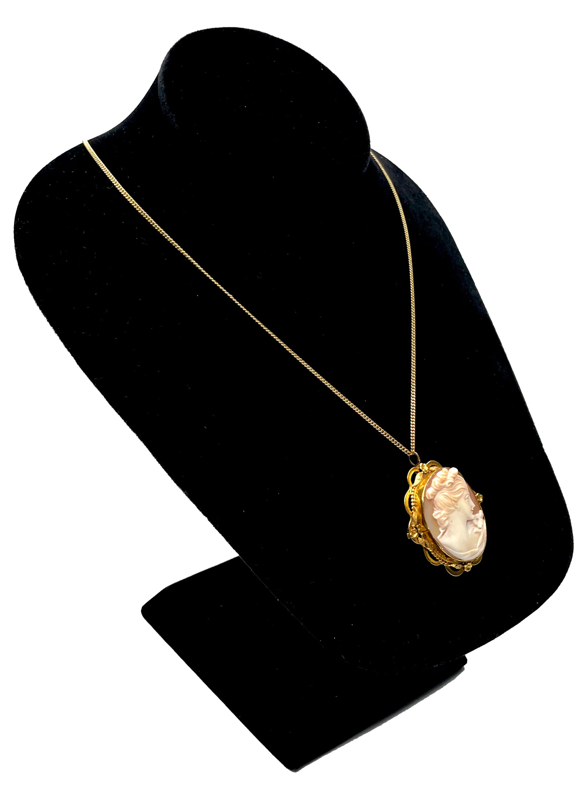 vintage cameo brooch