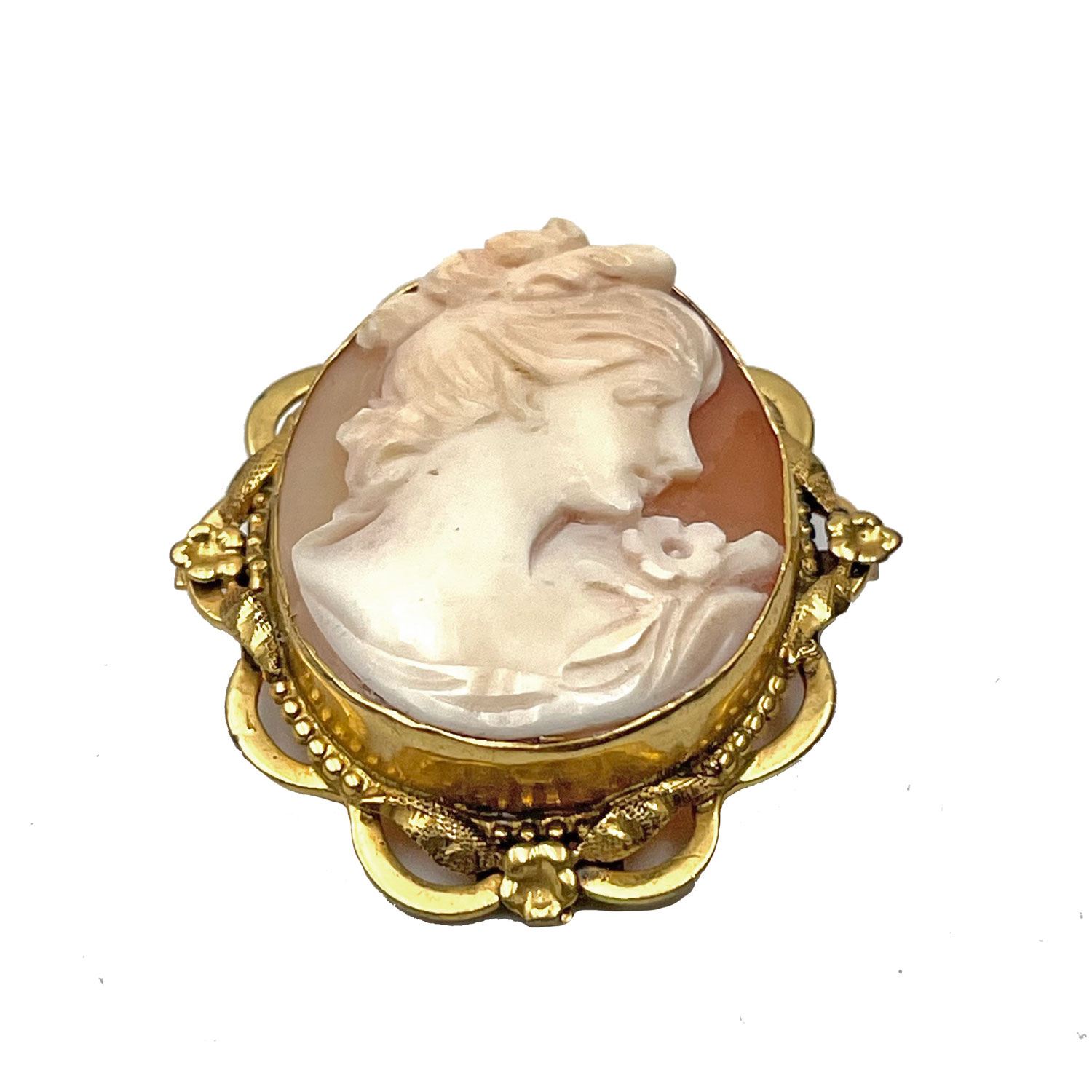 vintage cameo brooch