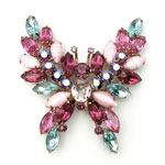 Rhinestone butterfly brooch