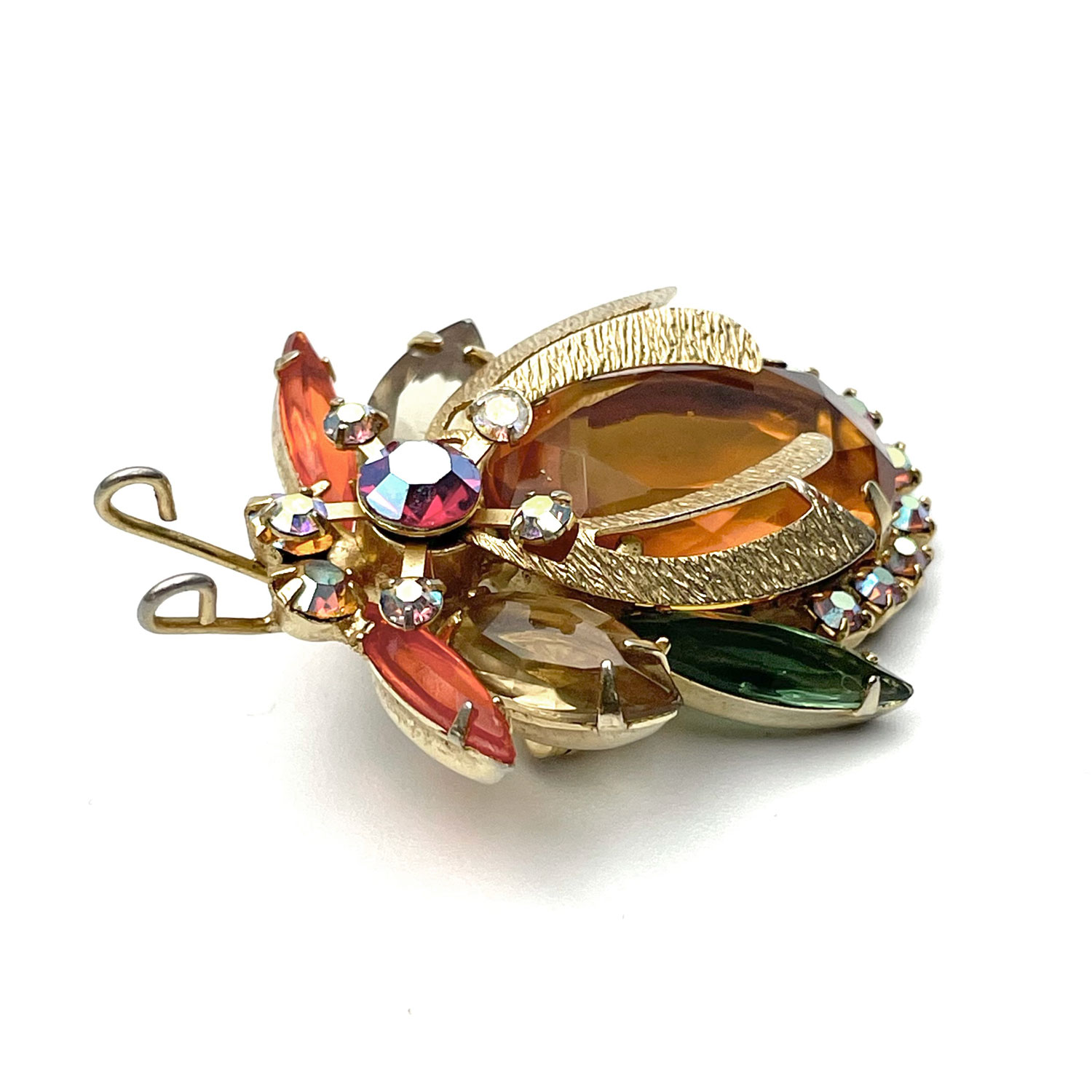1960s Juliana rhinestone bug brooch