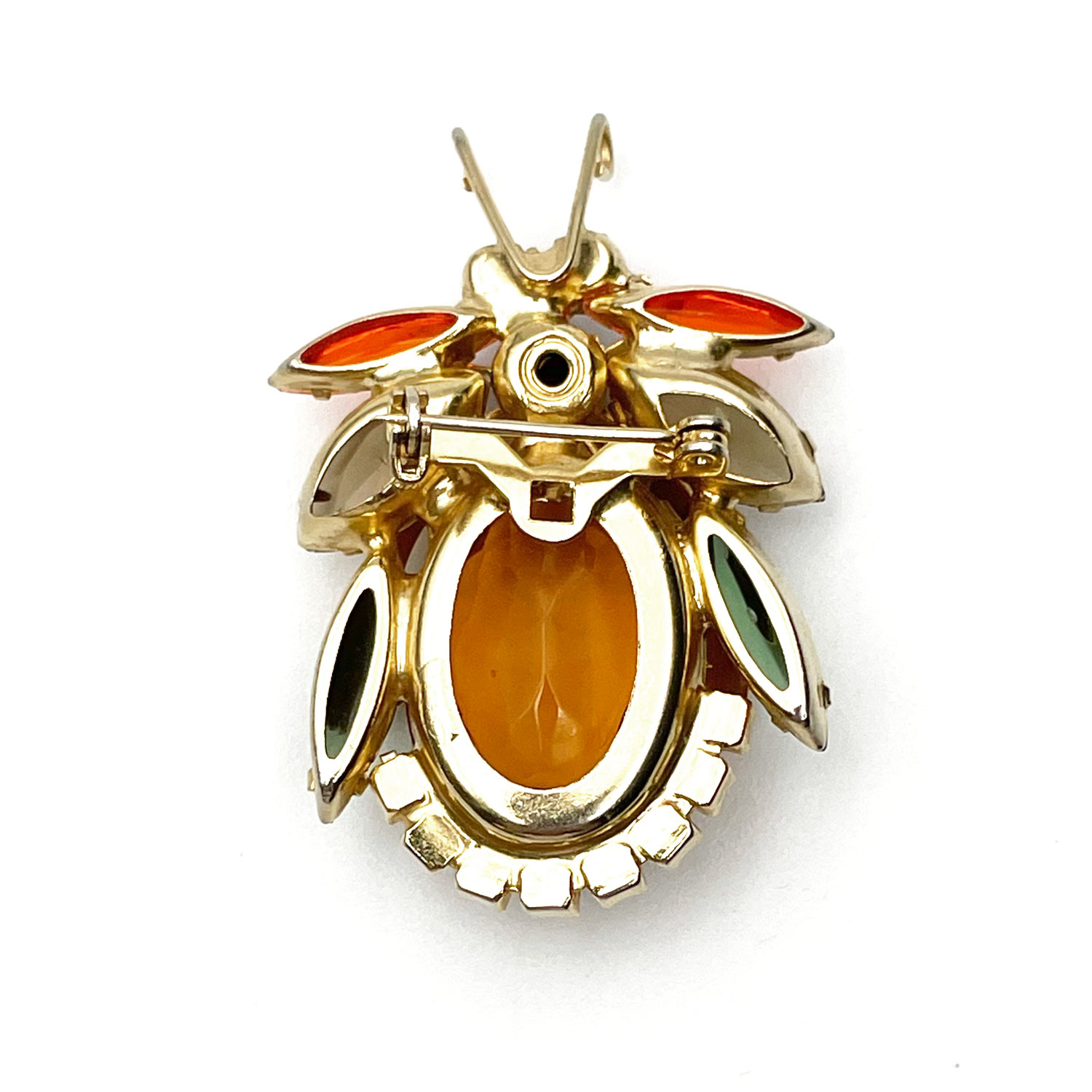 1960s Juliana rhinestone bug brooch