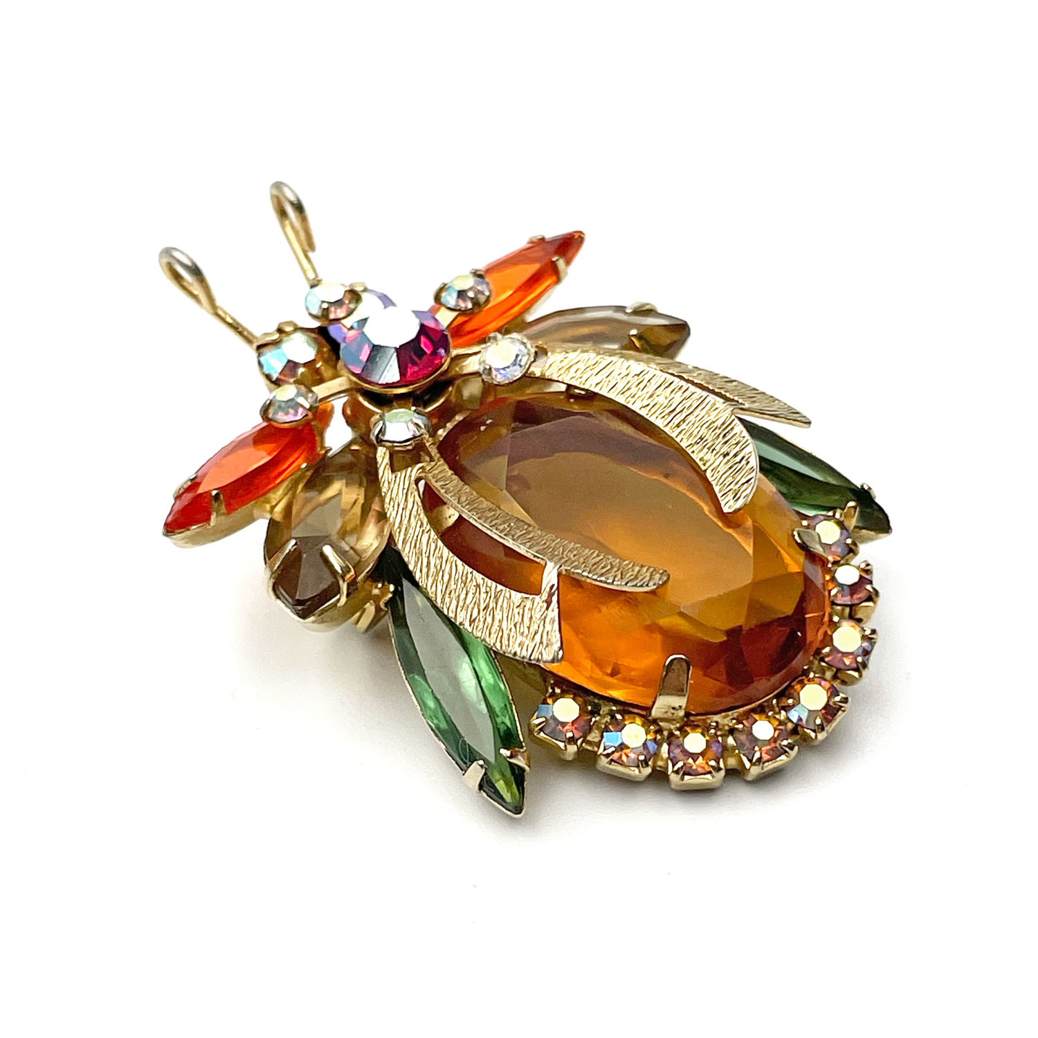 1960s Juliana rhinestone bug brooch