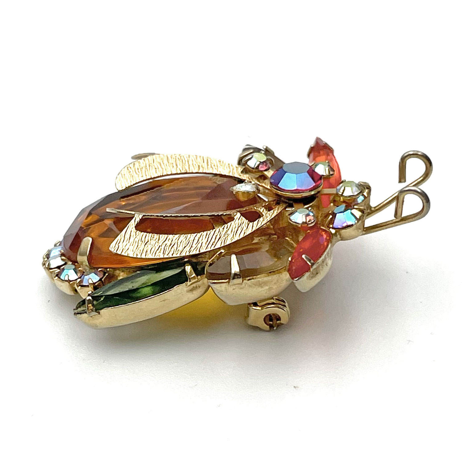 1960s Juliana rhinestone bug brooch