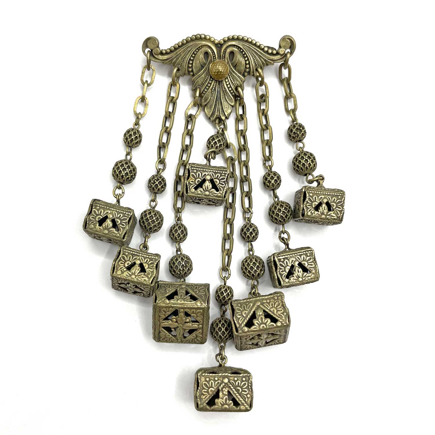 Vintage chatelaine style brooch