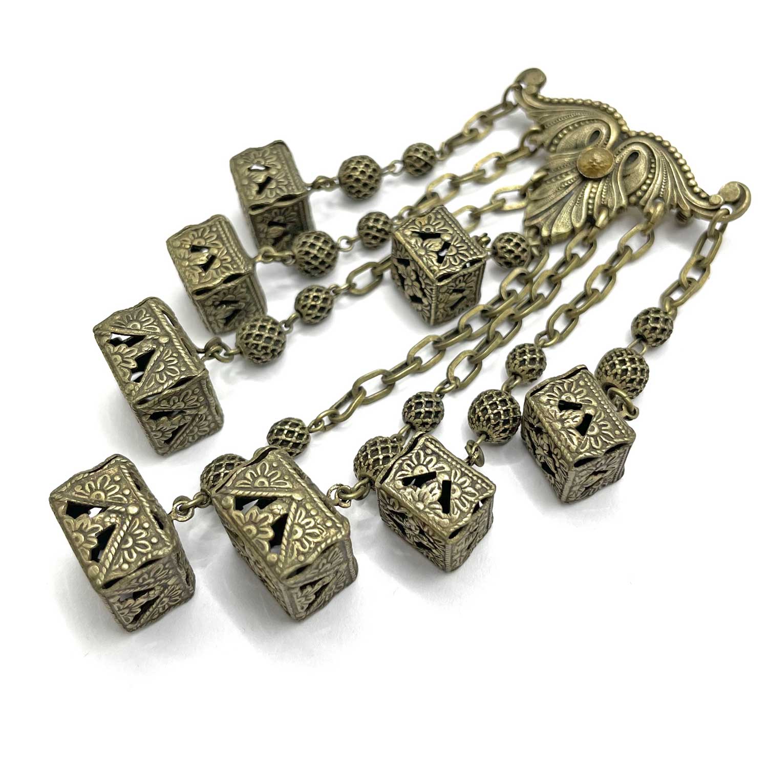 Vintage chatelaine style brooch