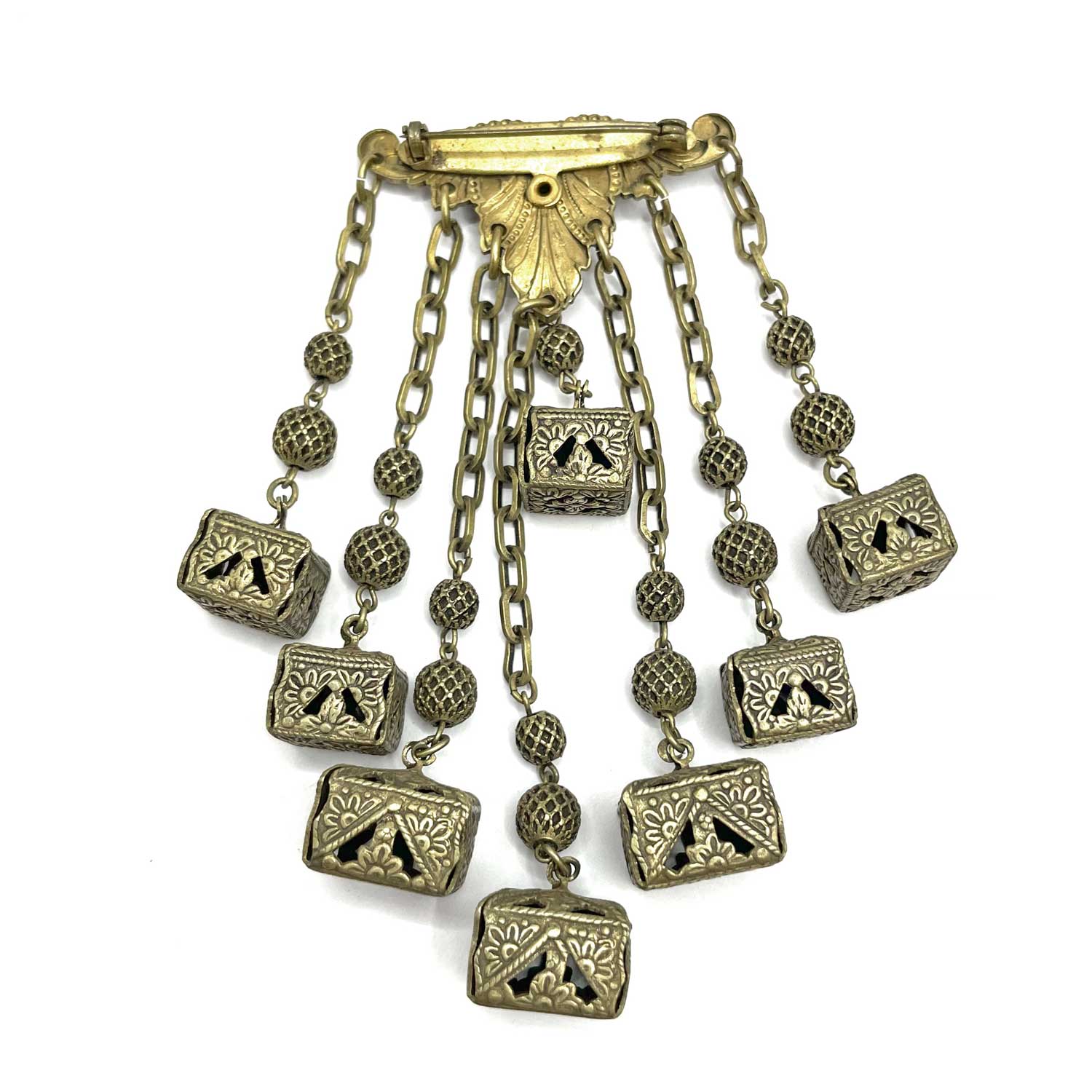 Vintage chatelaine style brooch