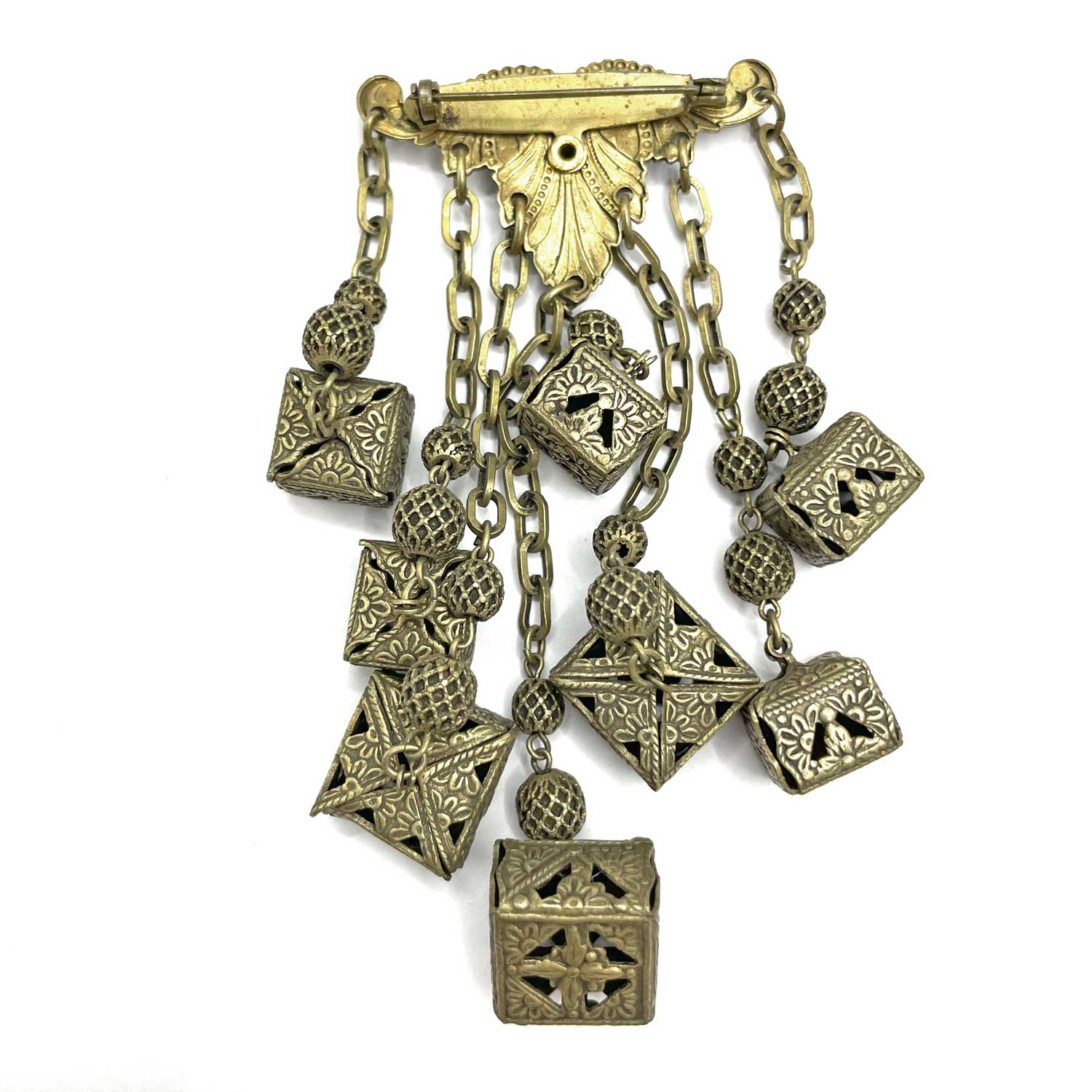 Vintage chatelaine style brooch