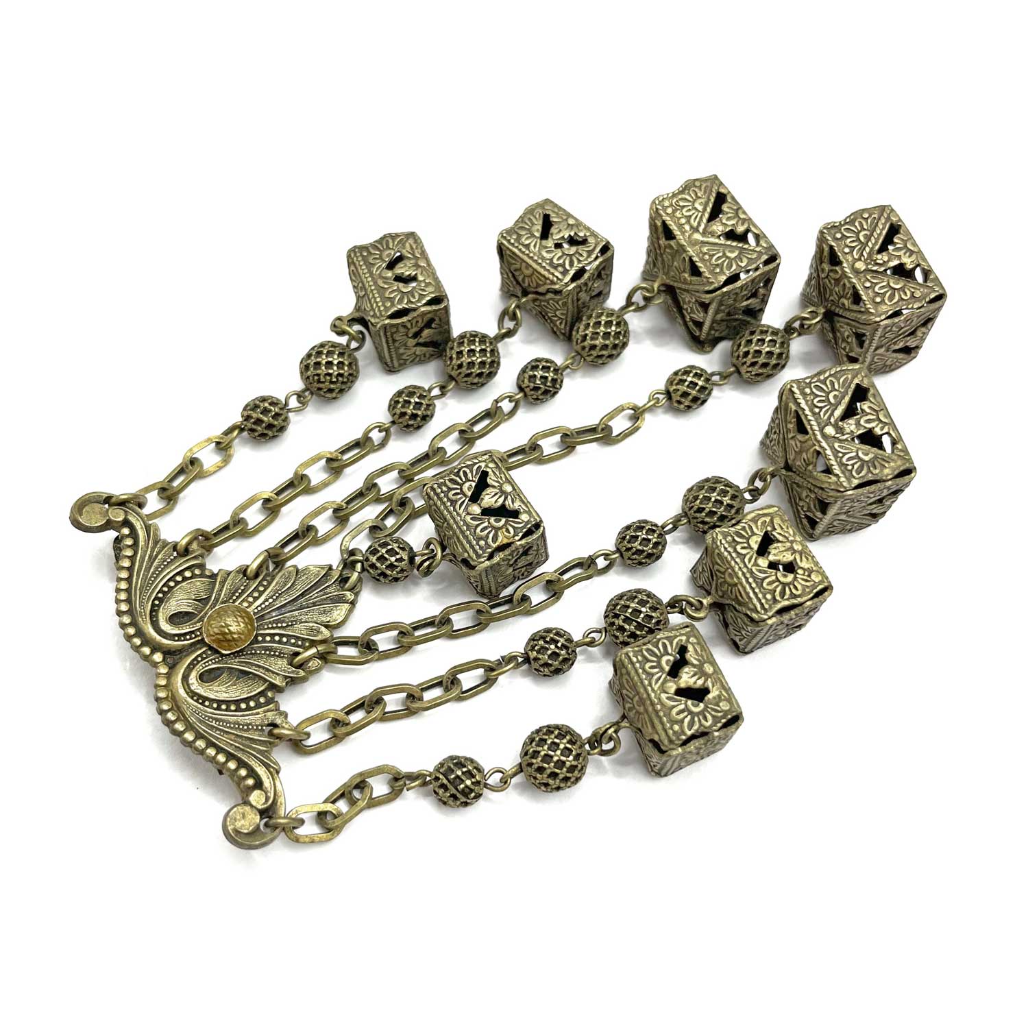 Vintage chatelaine style brooch