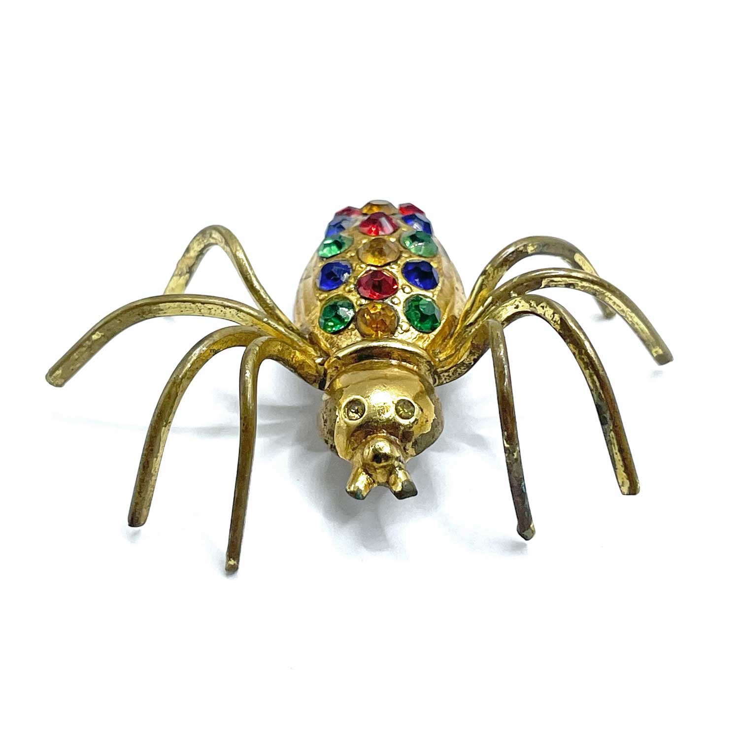 rhinestone spider brooch
