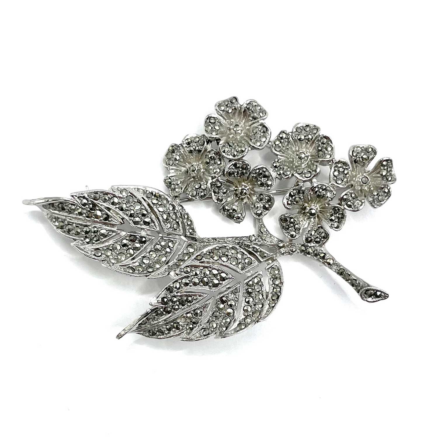 Marcasite Blossoms Brooch