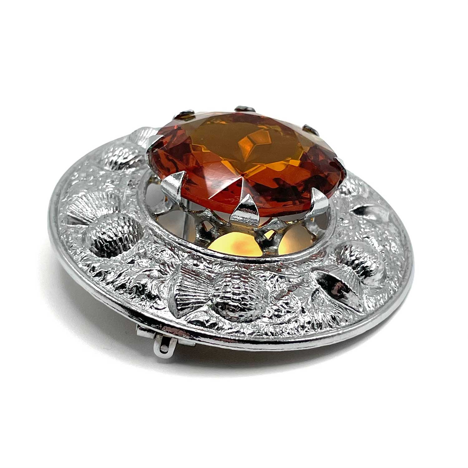 Scottish kilt pin rhinestone brooch