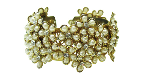 1950's rhinestone cuff bracelet