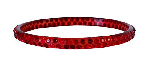 red rhinestone sparkle bangle